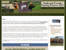 Tablet Screenshot of andersoncreekhunting.com